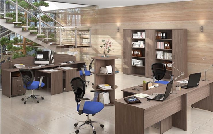 Офисный комплект мебели IMAGO три стола, 2 шкафа, стеллаж, тумба в Смоленске - изображение 6